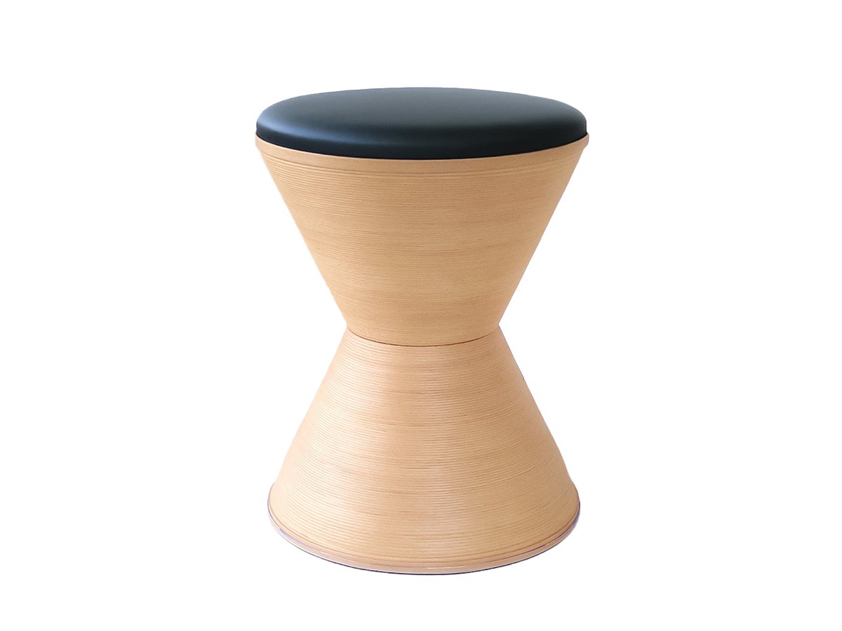 BUNACO Stool / ブナコ スツール IB-S405
(本体:ライトブラウン / 座:黒本革) (チェア・椅子 > スツール) 1