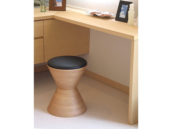 BUNACO Stool / ブナコ スツール IB-S405
（本体：ライトブラウン / 座：黒本革） （チェア・椅子 > スツール） 2