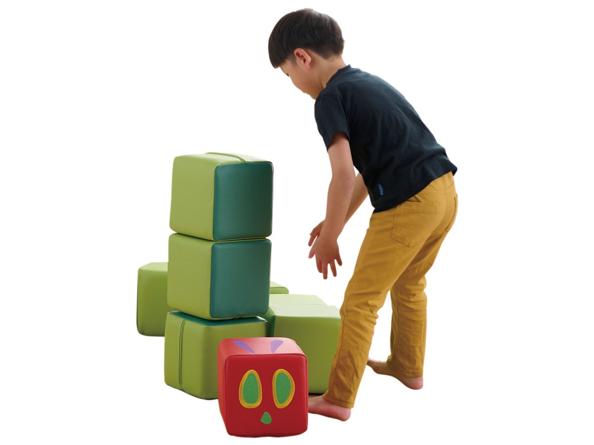 Hagu はらぺこあおむし / ハグ はらぺこあおむし キューブクッション 5個セット （キッズ家具・ベビー用品 > キッズスペース） 8