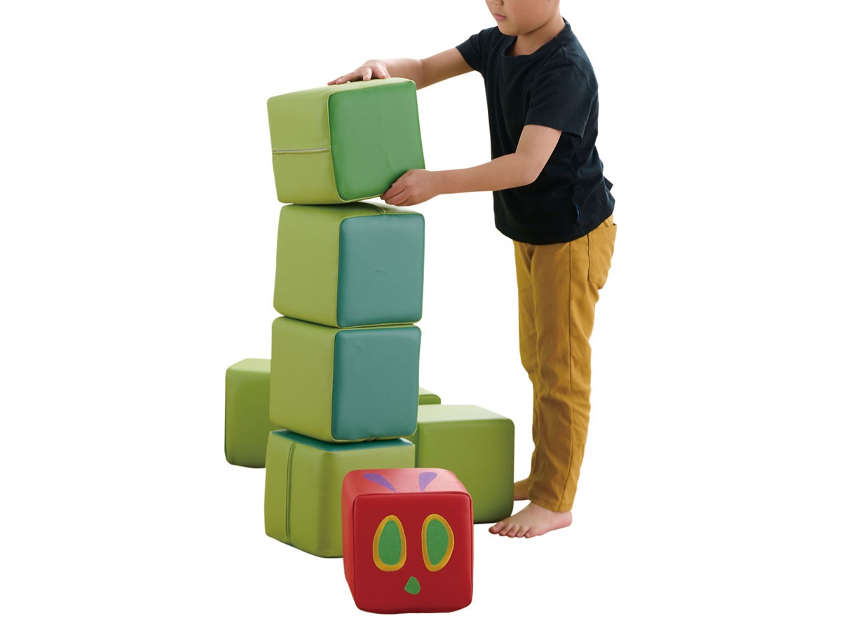 Hagu はらぺこあおむし / ハグ はらぺこあおむし キューブクッション 5個セット （キッズ家具・ベビー用品 > キッズスペース） 9