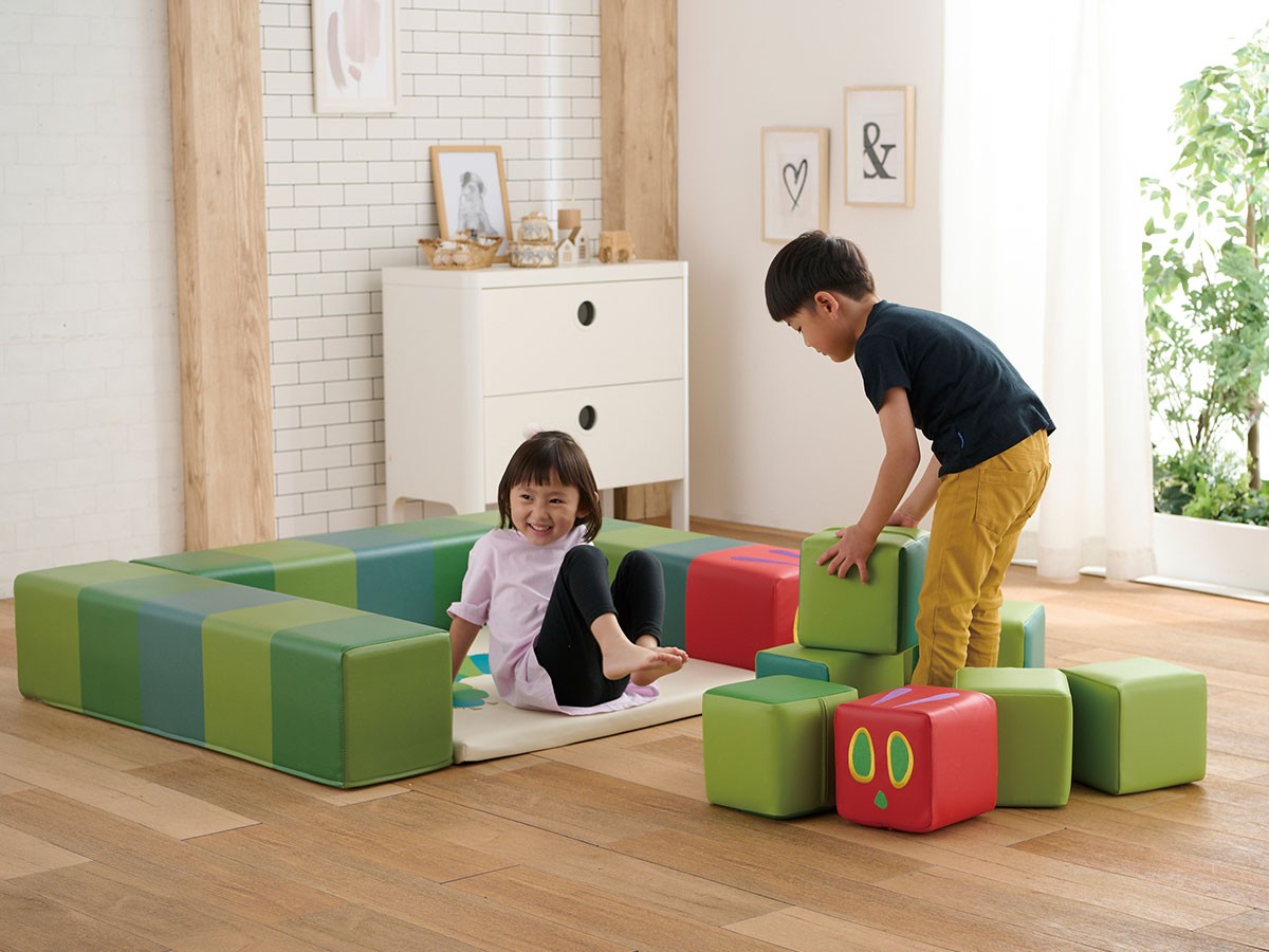 Hagu はらぺこあおむし / ハグ はらぺこあおむし キューブクッション 5個セット （キッズ家具・ベビー用品 > キッズスペース） 3