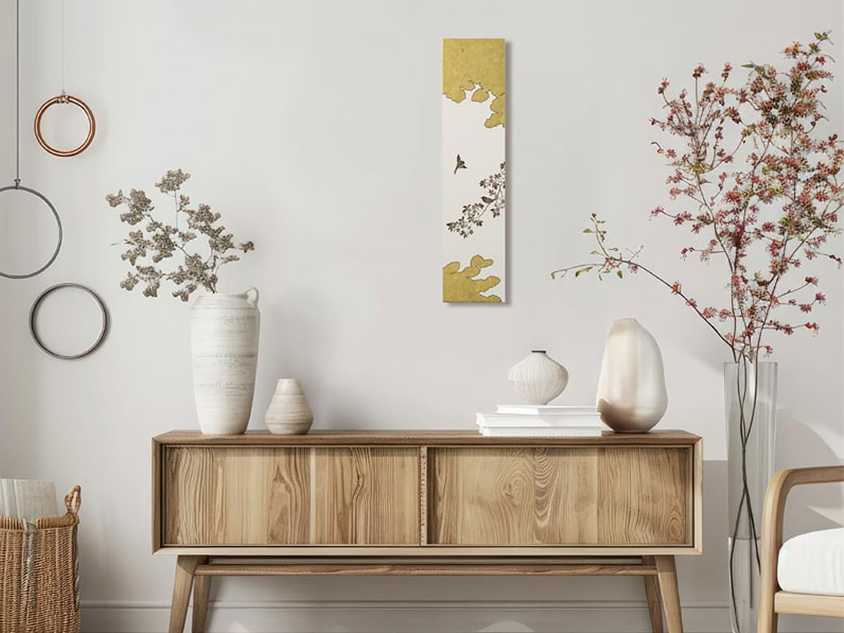 箔一 花見鳥 アートパネル 白 / はくいち 花見鳥 アートパネル 白 S （アート・オブジェ > ウォールアート・アートパネル） 2