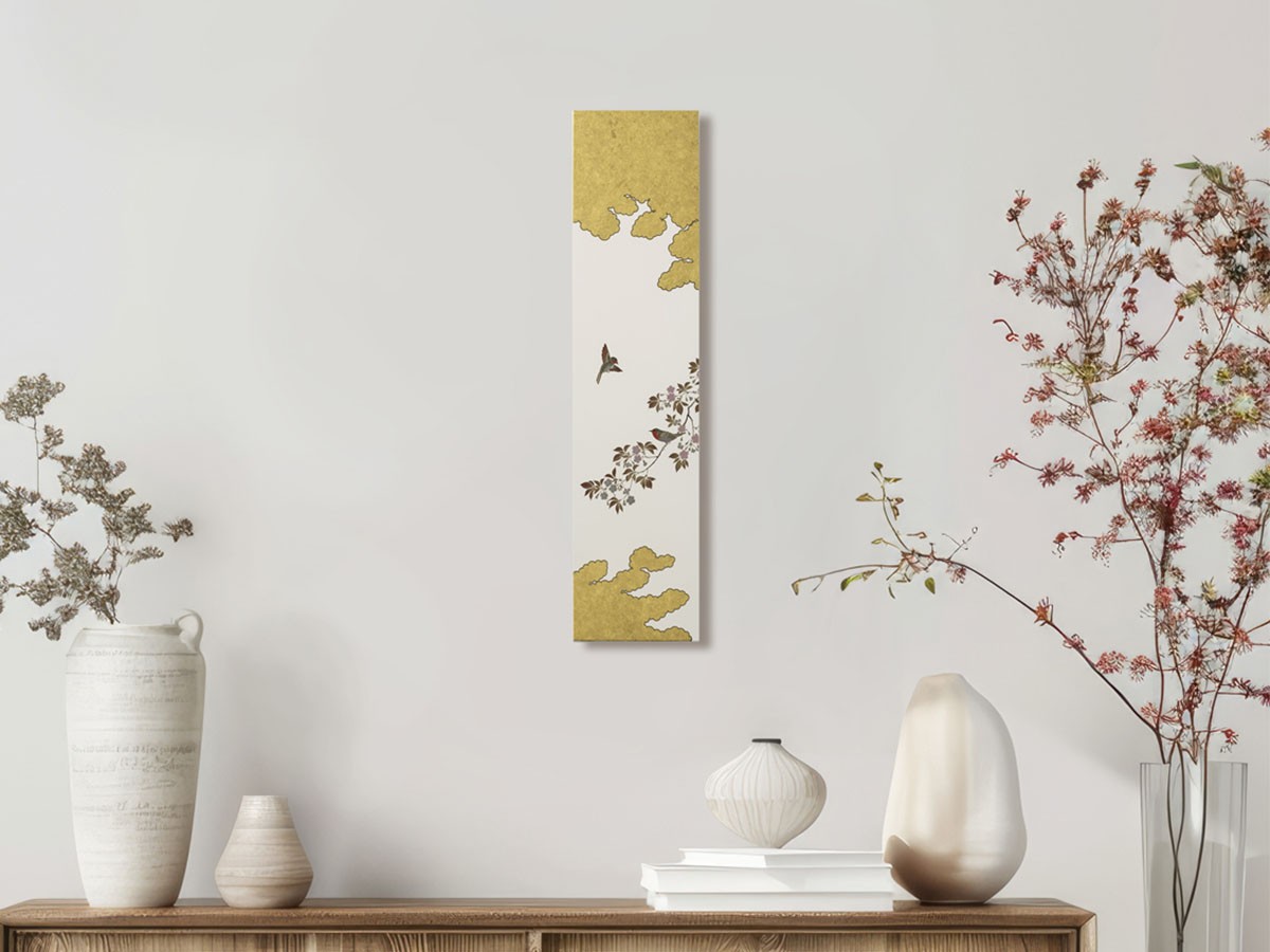 箔一 花見鳥 アートパネル 白 / はくいち 花見鳥 アートパネル 白 S （アート・オブジェ > ウォールアート・アートパネル） 3