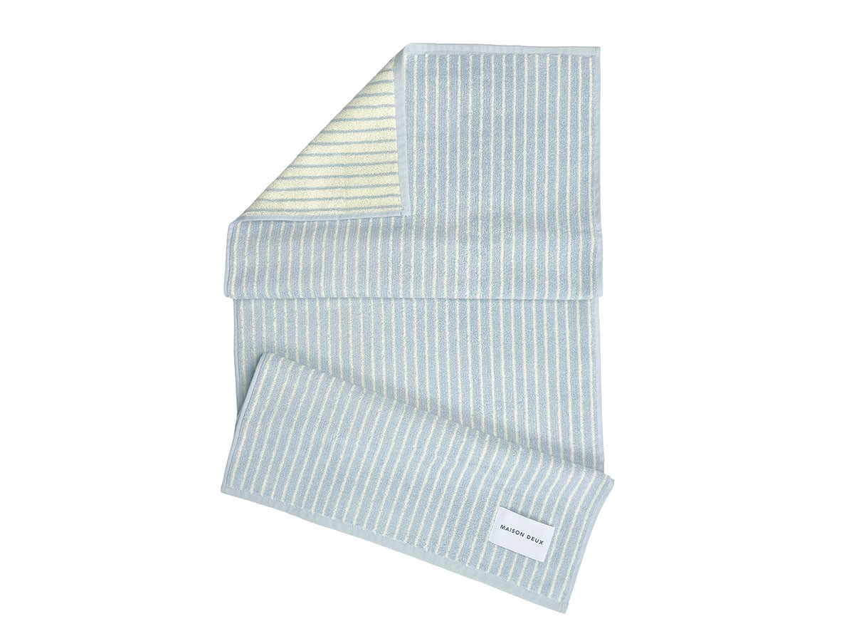MAISON DEUX&nbsp;Dual Stripe Face Towel