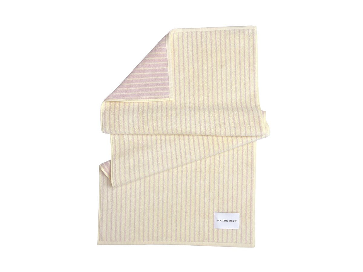 MAISON DEUX&nbsp;Dual Stripe Face Towel