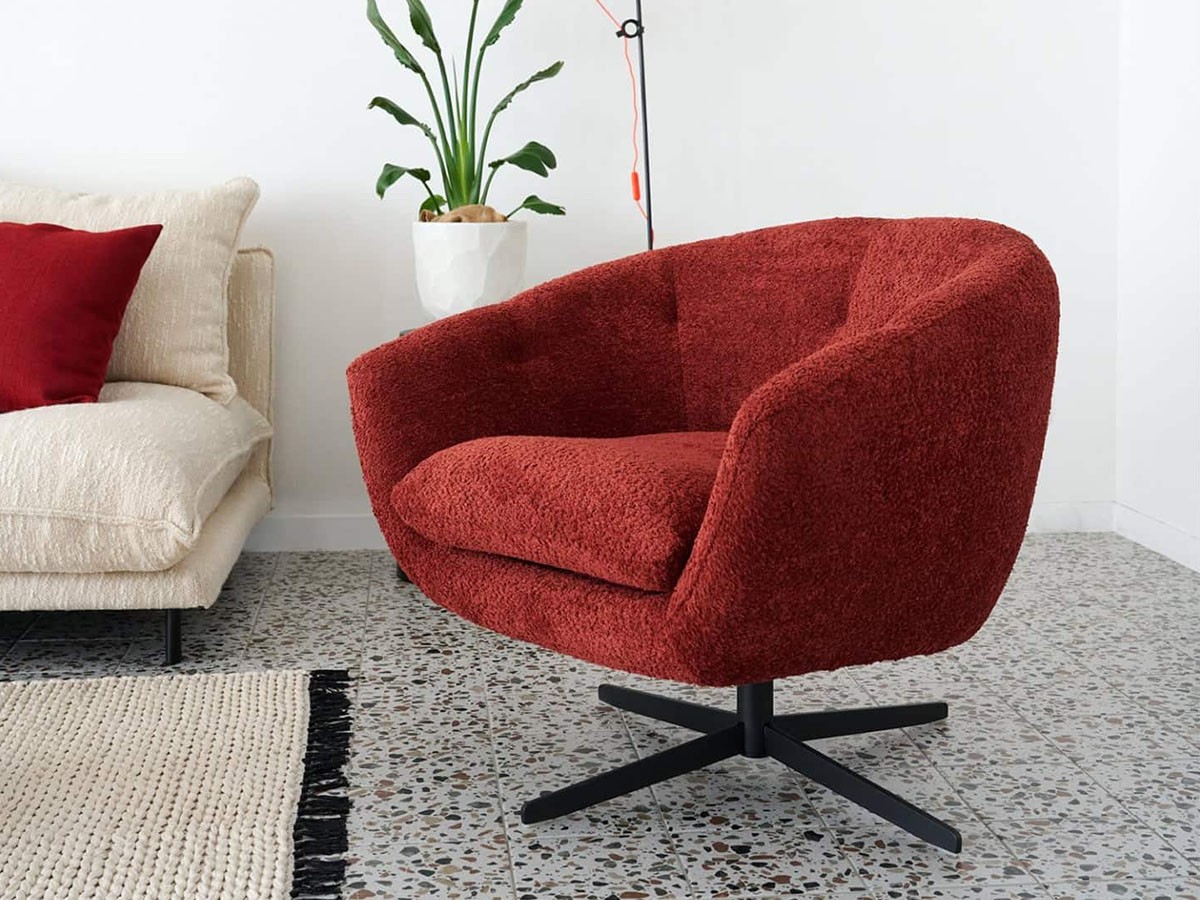 JOURNAL STANDARD FURNITURE MORROW LOUNGE CHAIR / ジャーナルスタンダードファニチャー モロー ラウンジチェア（ワイン） （チェア・椅子 > ラウンジチェア） 2