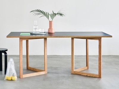 木製テーブル (スティール脚) 直径100cm 高さ72cm stiiilll Table Set / スティール テーブルセット メラミンウッド天板
