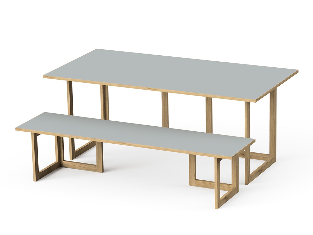 stiiilll Table Set / スティール テーブルセット
メラミンウッド天板 + 木脚 L （テーブル > ダイニングテーブル） 21
