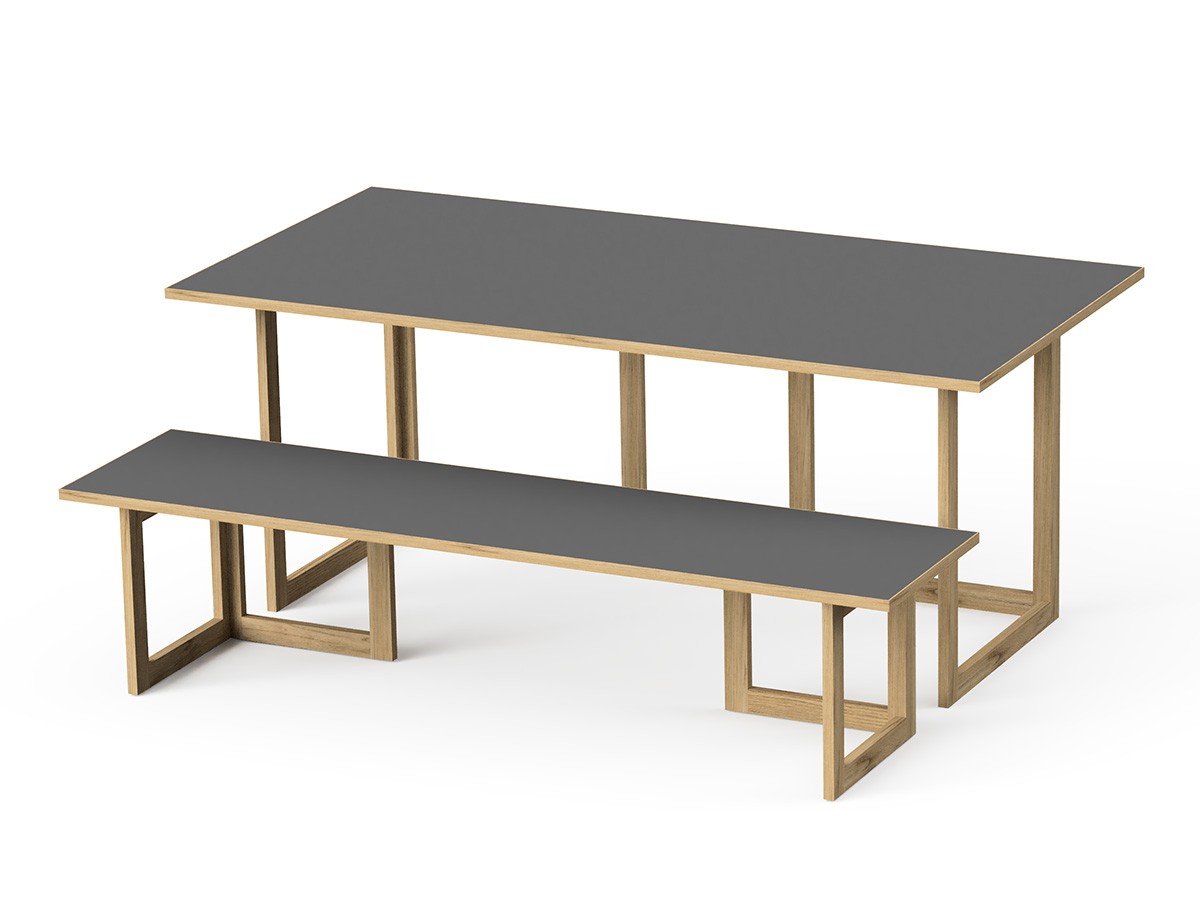 stiiilll Table Set / スティール テーブルセット
メラミンウッド天板 + 木脚 L （テーブル > ダイニングテーブル） 11