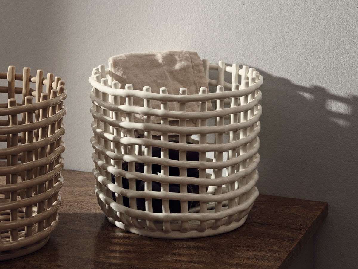 ferm LIVING Ceramic Basket L / ファームリビング セラミックバスケット ラージ （雑貨・その他インテリア家具 > かご・バスケット） 1