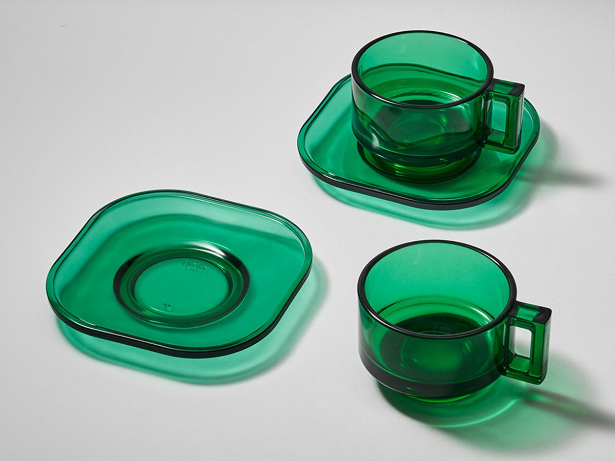 ARNO GLASS Cup & Saucer Green / アルノグラス カップ & ソーサー（グリーン） （食器・テーブルウェア > コーヒーカップ・ティーカップ） 6
