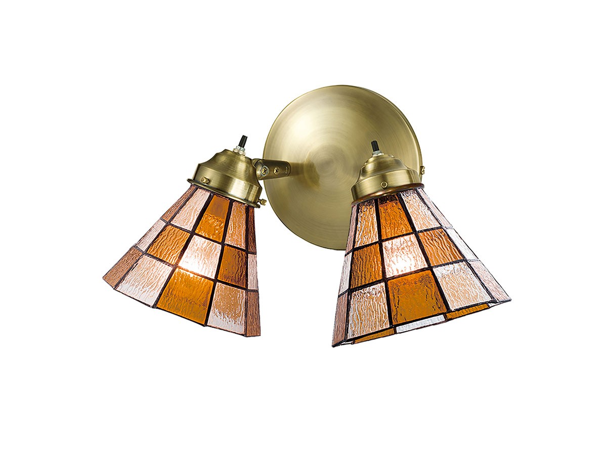 CUSTOM SERIES
2 Classic Wall Lamp × Stained Glass Checker / カスタムシリーズ
2灯クラシックウォールランプ × ステンドグラス(チェッカー) (ライト・照明 > ブラケットライト・壁掛け照明) 1