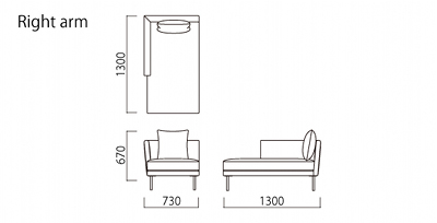 IDEE SALSA SOFA COUCH / イデー サルサ ソファ カウチ（右アーム