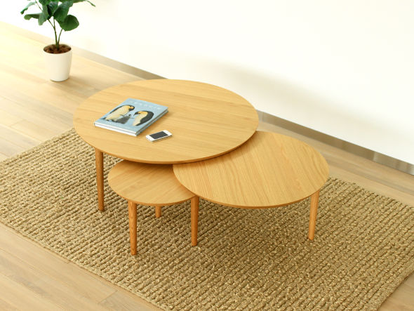 TAKANO MOKKOU BALLOON LIVING TABLE / 高野木工 バルーン リビングテーブル 90-3枚（ホワイトオーク） （テーブル > ローテーブル・リビングテーブル・座卓） 10