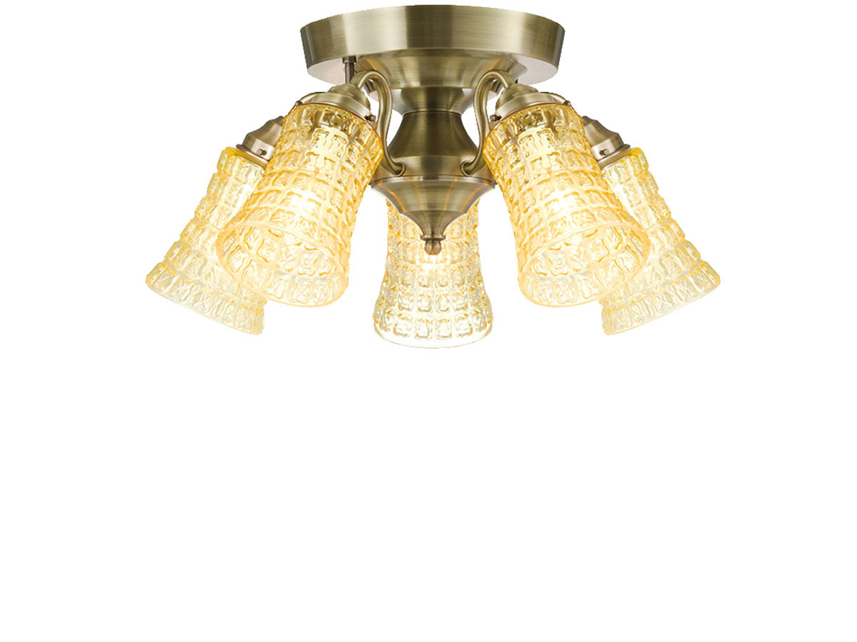 CUSTOM SERIES
5 Ceiling Lamp × Amaretto / カスタムシリーズ
5灯シーリングランプ × アマレット （ライト・照明 > シーリングライト） 3