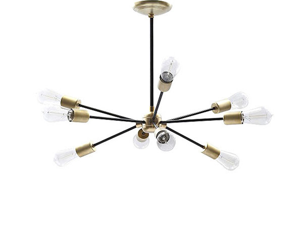 SOLID BRASS LAMP 9ARM 1