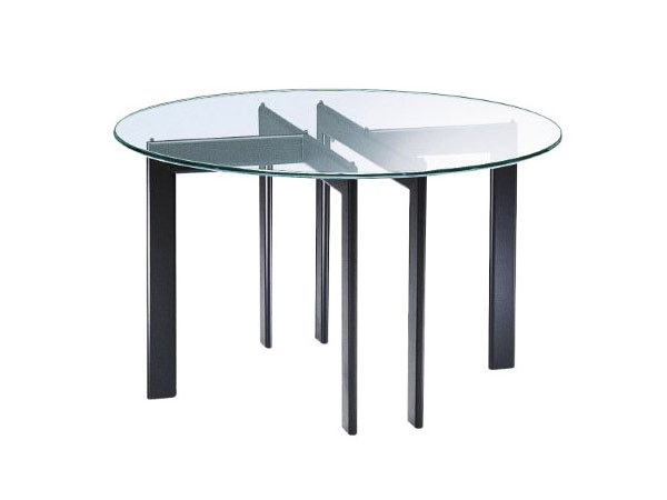 FLYMEe Noir GLASS DINING TABLE φ120 / フライミーノワール ガラスダイニングテーブル 直径120cm m77189
