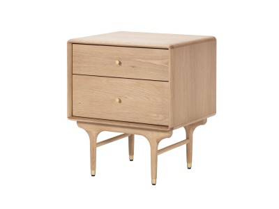 XANDER DESIGNS JULIE 2DOOR BEDSIDE TABLE WHITE OAK / サンダー 