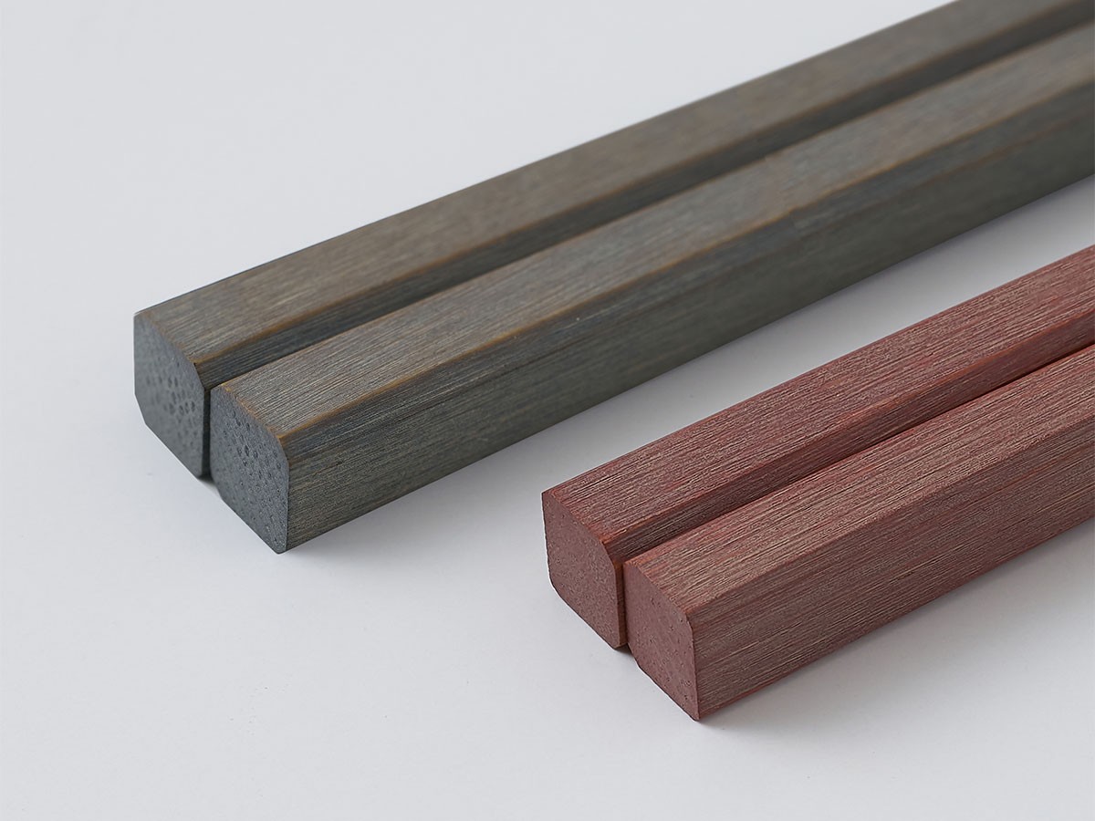 KIKIME chikuzen / キキメ 京竹箸  24cm 2膳セット（チャコール / ピンクブラウン） （食器・テーブルウェア > カトラリー） 13