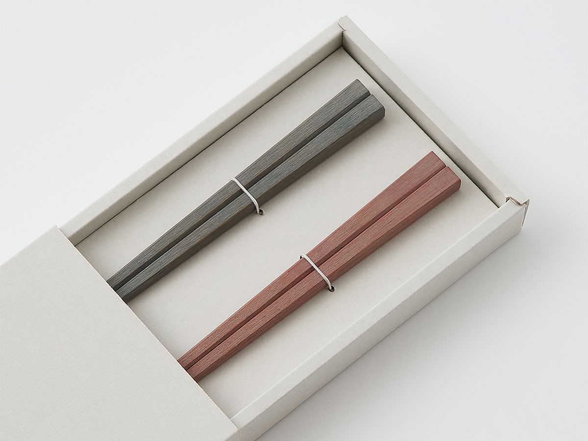 KIKIME chikuzen / キキメ 京竹箸  24cm 2膳セット（チャコール / ピンクブラウン） （食器・テーブルウェア > カトラリー） 20