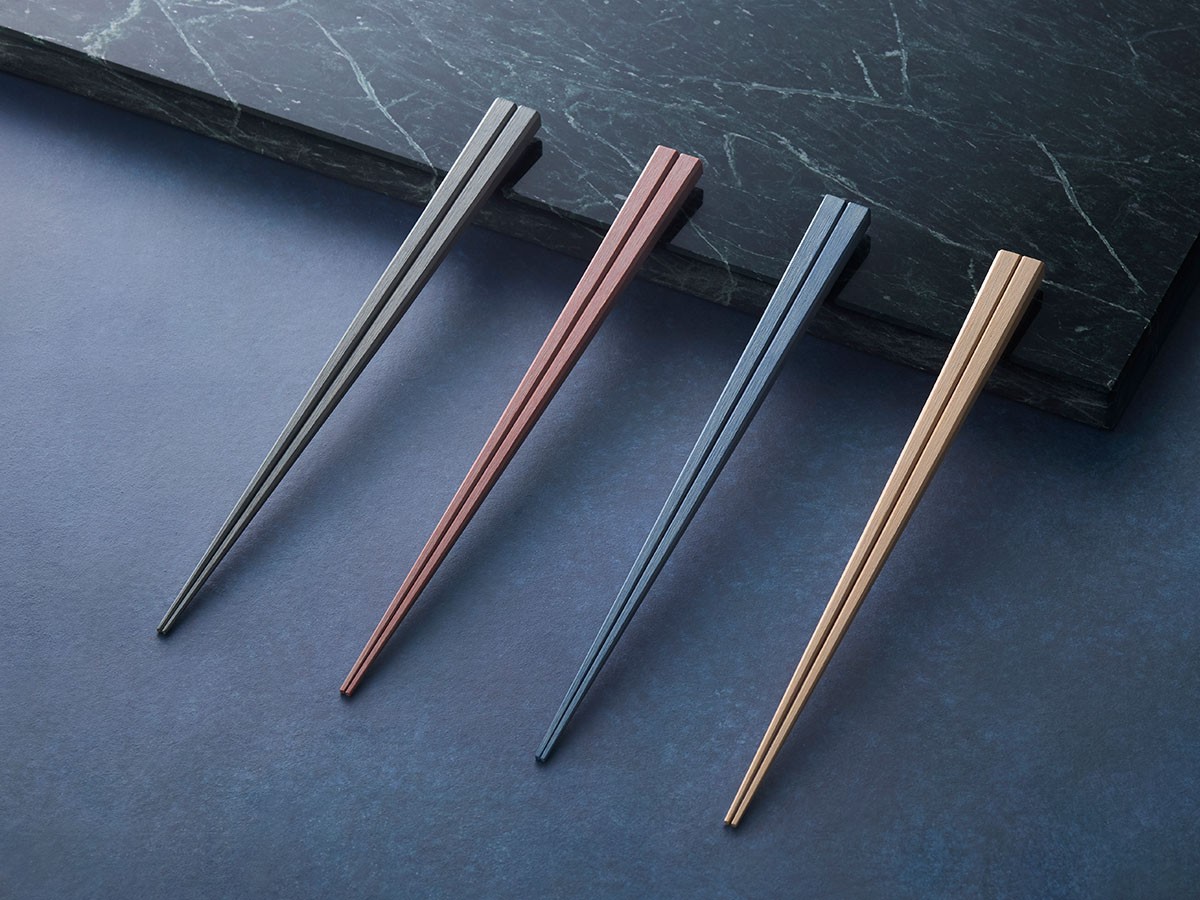 KIKIME chikuzen / キキメ 京竹箸  24cm 2膳セット（チャコール / ピンクブラウン） （食器・テーブルウェア > カトラリー） 3