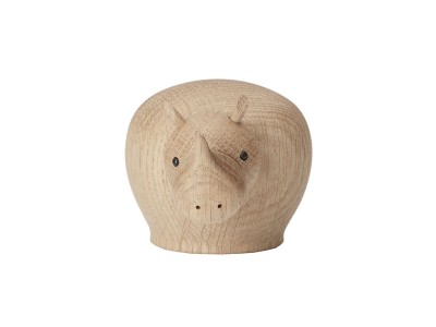 【新品】WOUD ウッド リナ ライノセラス ２体 ナチュラル デンマーク　北欧 WOUD RINA RHINOCEROS / ウッド リナ ライノセラス ミニ - インテリア