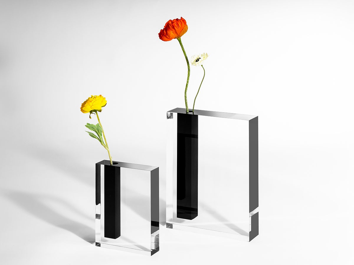 WAAZWIZ BLACK LINE flower vase L / ワーズウィズ ブラックライン フラワーベース ラージ