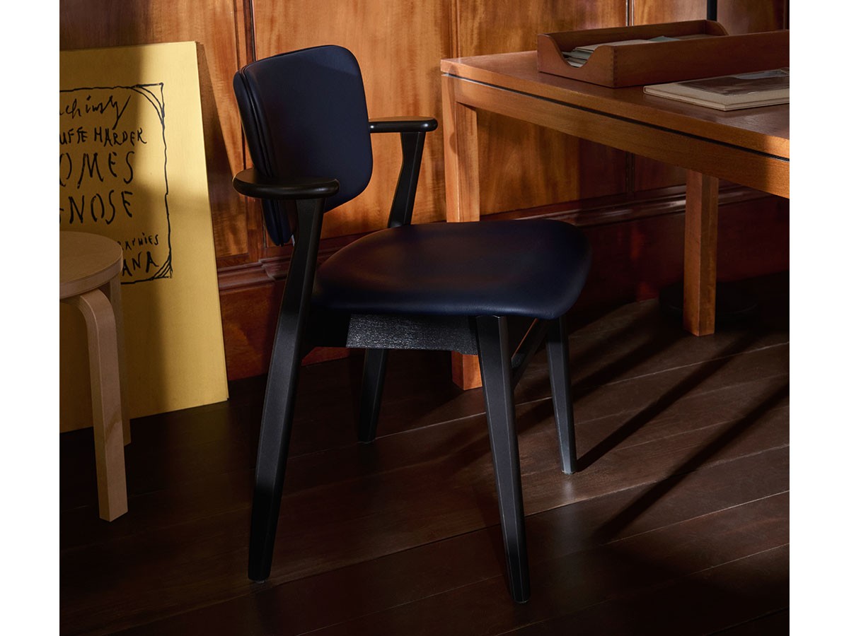 Artek DOMUS CHAIR / アルテック ドムス チェア（背座革張り × カラーパイピング） （チェア・椅子 > ダイニングチェア） 18
