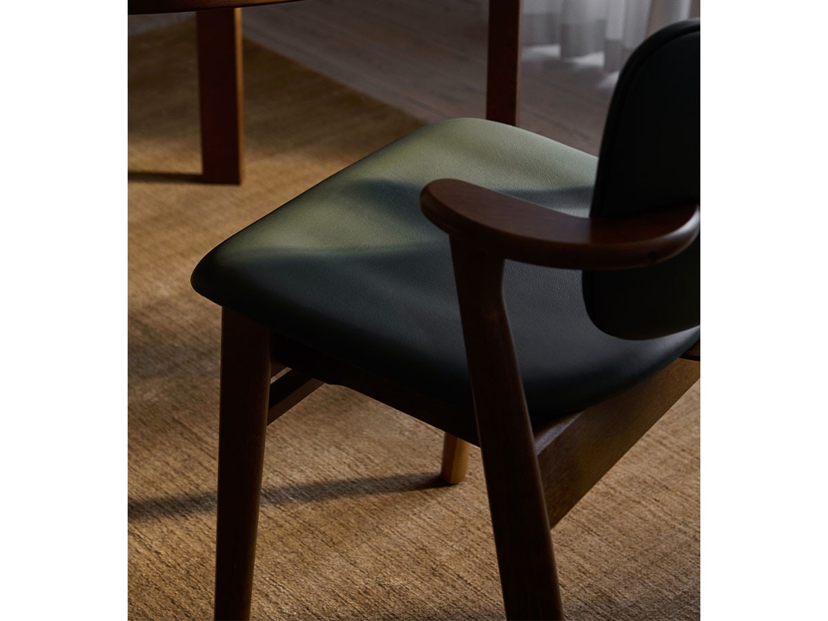 Artek DOMUS CHAIR / アルテック ドムス チェア（背座革張り × カラーパイピング） （チェア・椅子 > ダイニングチェア） 16