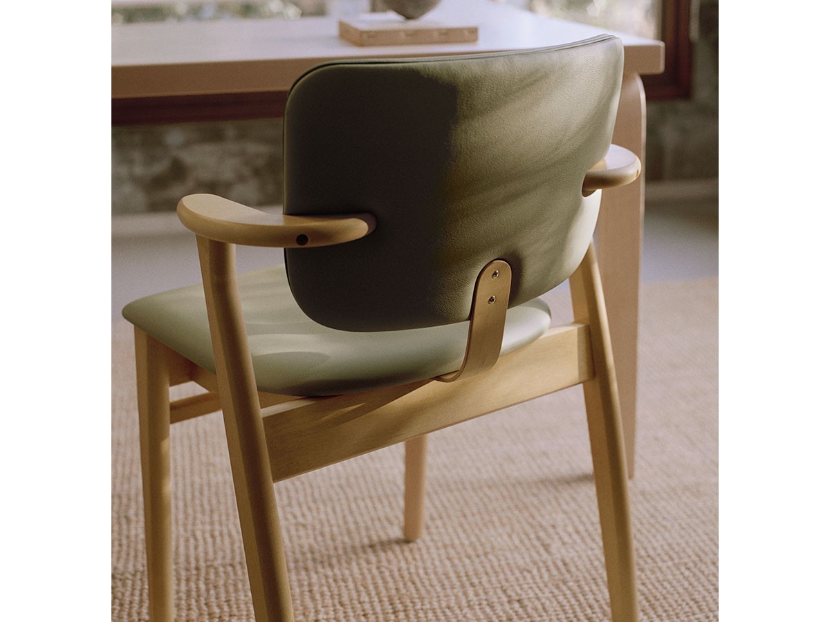 Artek DOMUS CHAIR / アルテック ドムス チェア（背座革張り × カラーパイピング） （チェア・椅子 > ダイニングチェア） 14
