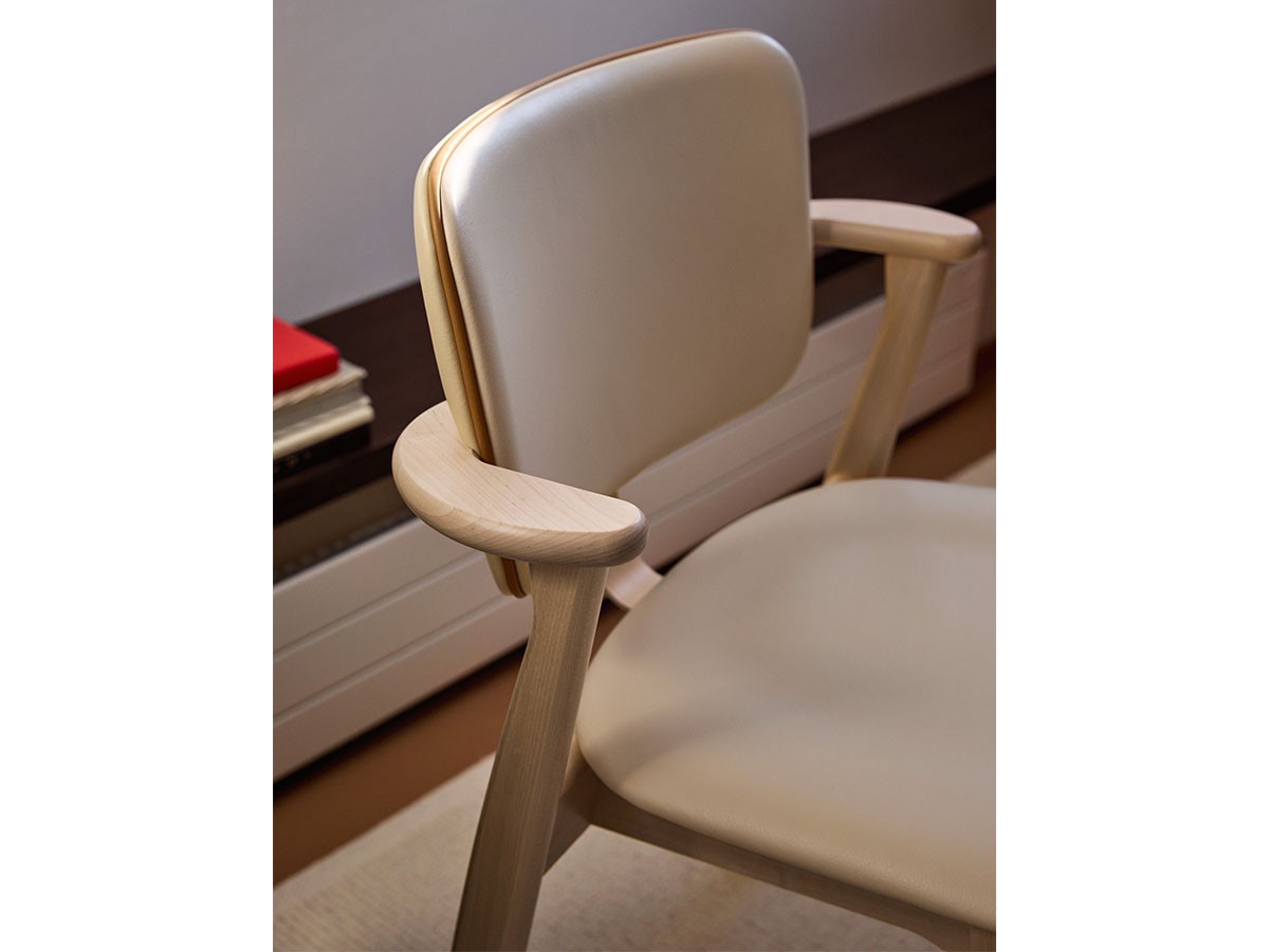Artek DOMUS CHAIR / アルテック ドムス チェア（背座革張り × カラーパイピング） （チェア・椅子 > ダイニングチェア） 10