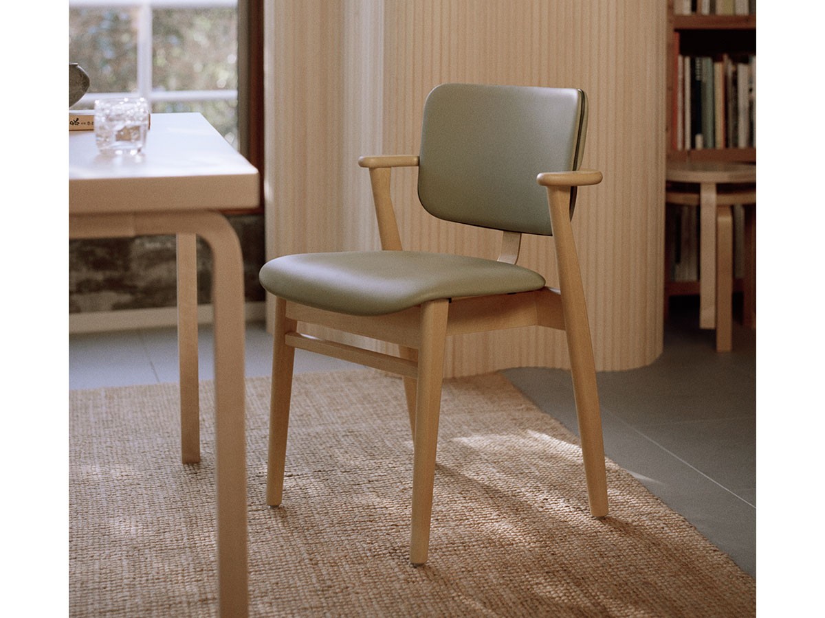 Artek DOMUS CHAIR / アルテック ドムス チェア（背座革張り × カラーパイピング） （チェア・椅子 > ダイニングチェア） 12