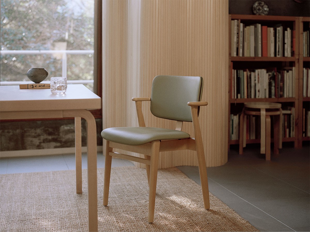 Artek DOMUS CHAIR / アルテック ドムス チェア（背座革張り × カラーパイピング） （チェア・椅子 > ダイニングチェア） 11