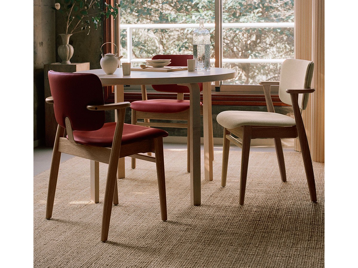 Artek DOMUS CHAIR / アルテック ドムス チェア（背座革張り × カラーパイピング） （チェア・椅子 > ダイニングチェア） 24