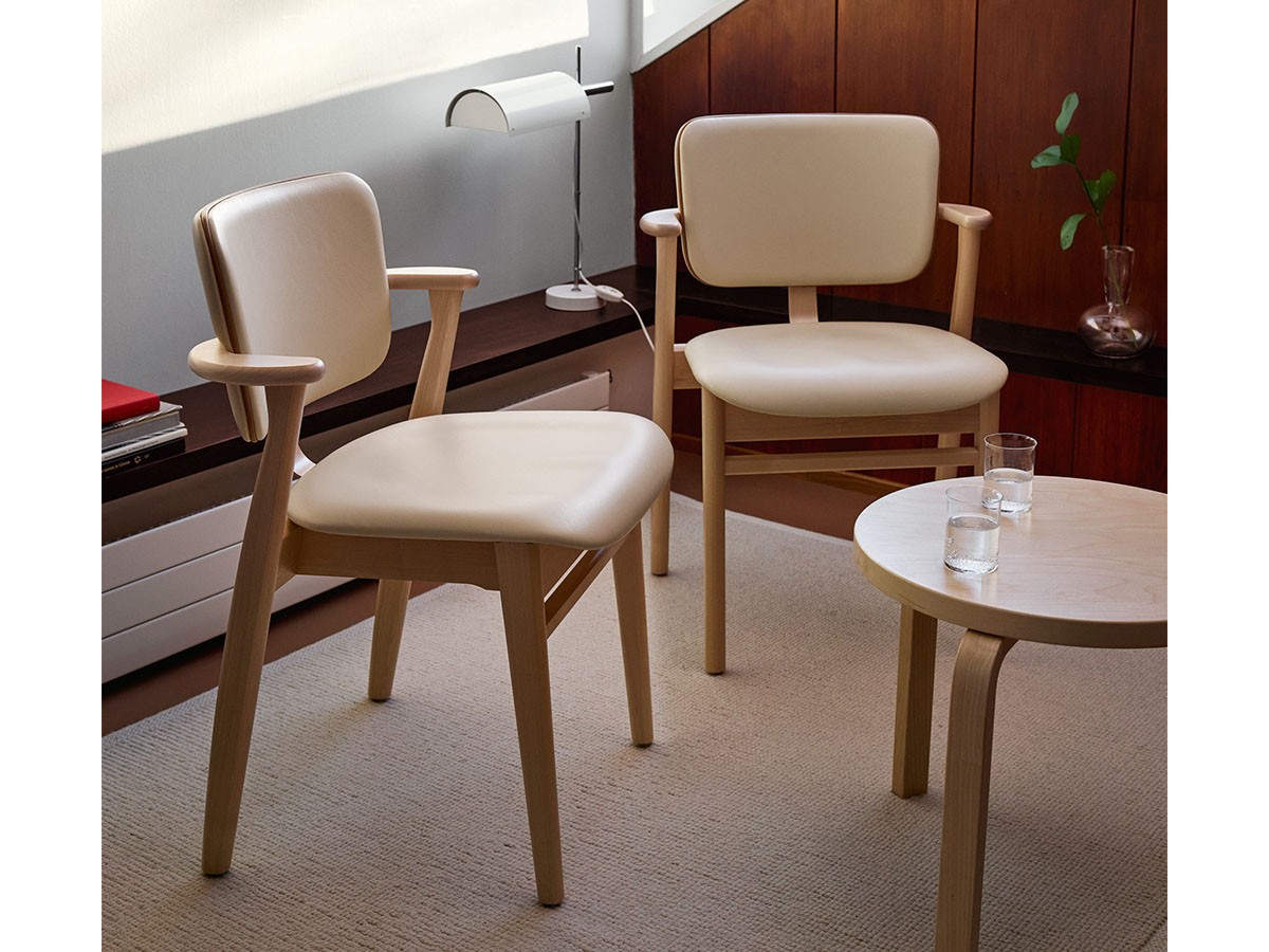 Artek DOMUS CHAIR / アルテック ドムス チェア（背座革張り × カラーパイピング） （チェア・椅子 > ダイニングチェア） 7