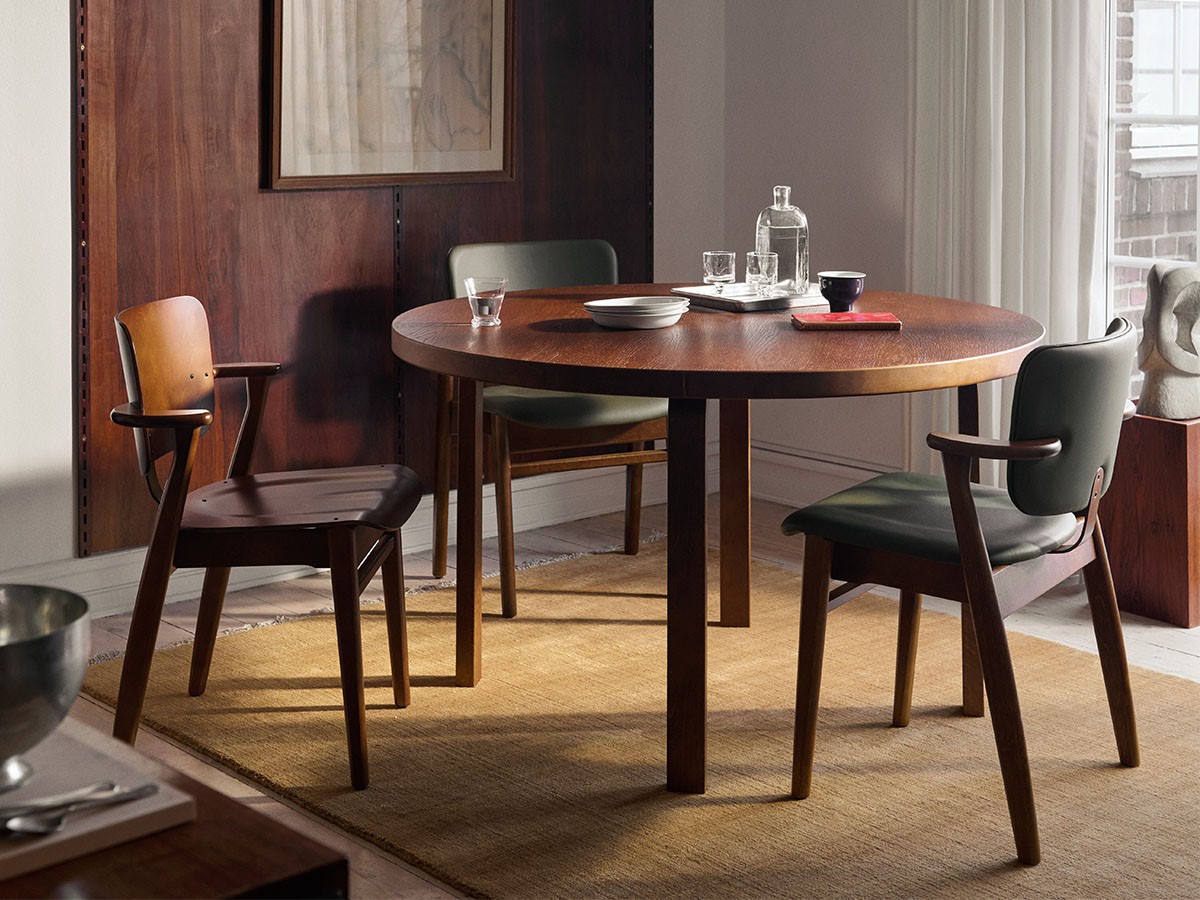 Artek DOMUS CHAIR / アルテック ドムス チェア（背座革張り × カラーパイピング） （チェア・椅子 > ダイニングチェア） 15