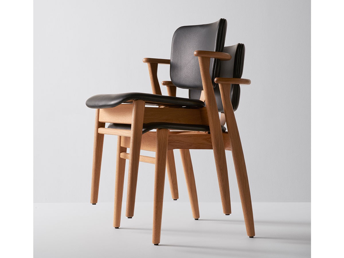 Artek DOMUS CHAIR / アルテック ドムス チェア（背座革張り × カラーパイピング） （チェア・椅子 > ダイニングチェア） 6