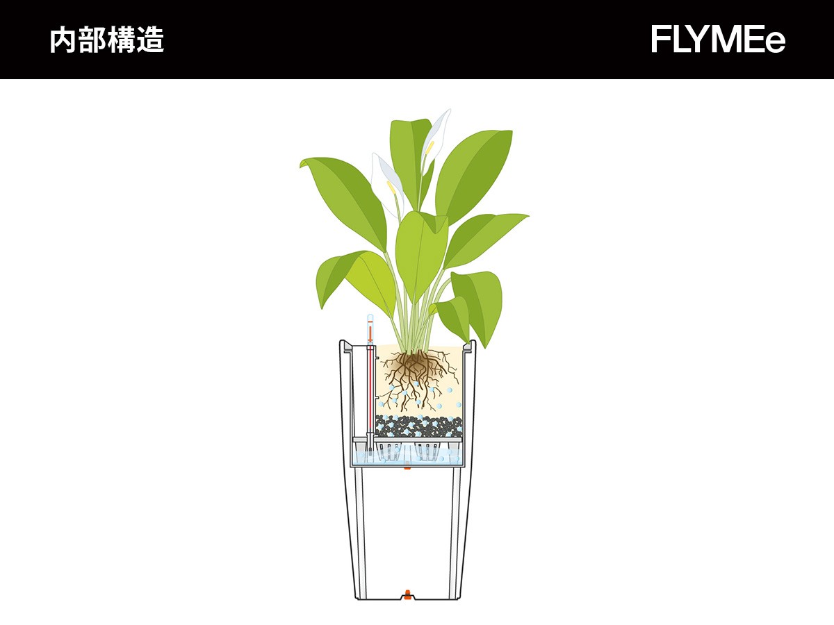 Lechuza Cubico22 / レチューザ キュービコ22 底面灌水セット付 （花器・プランター・グリーン > 鉢・プランターボックス） 14