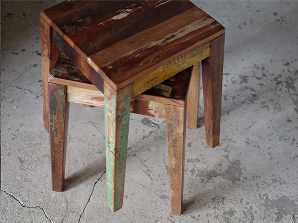 LIFE FURNITURE RECYCLE WOOD STOOL / ライフファニチャー リサイクルウッドスツール （チェア・椅子 > スツール） 9