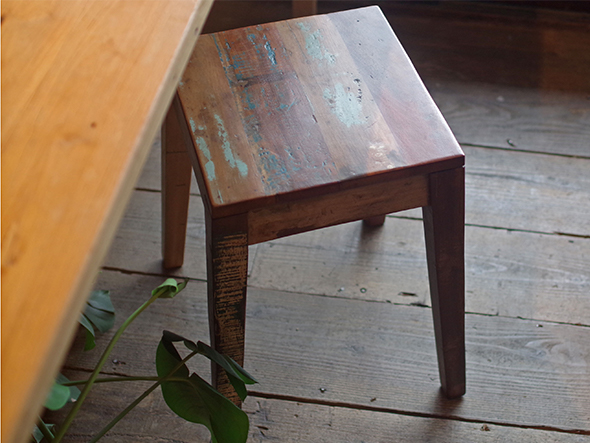 LIFE FURNITURE RECYCLE WOOD STOOL / ライフファニチャー リサイクルウッドスツール （チェア・椅子 > スツール） 6