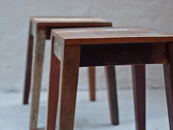 LIFE FURNITURE RECYCLE WOOD STOOL / ライフファニチャー リサイクルウッドスツール （チェア・椅子 > スツール） 10