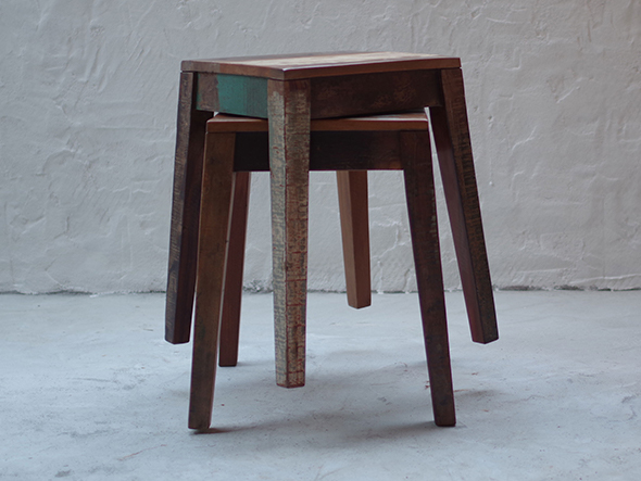 LIFE FURNITURE RECYCLE WOOD STOOL / ライフファニチャー リサイクルウッドスツール （チェア・椅子 > スツール） 8