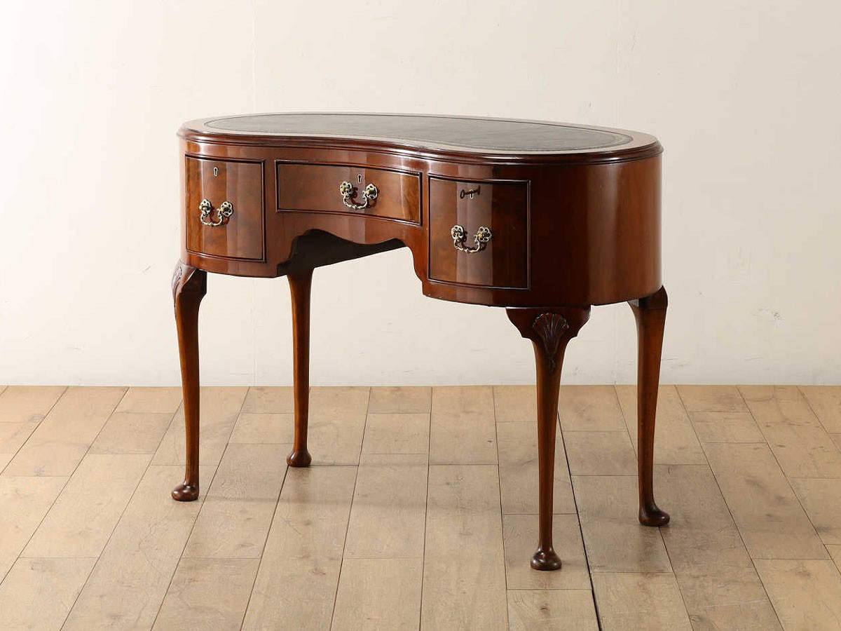 Lloyd's Antiques Real Antique
Leather Top Kidney Desk