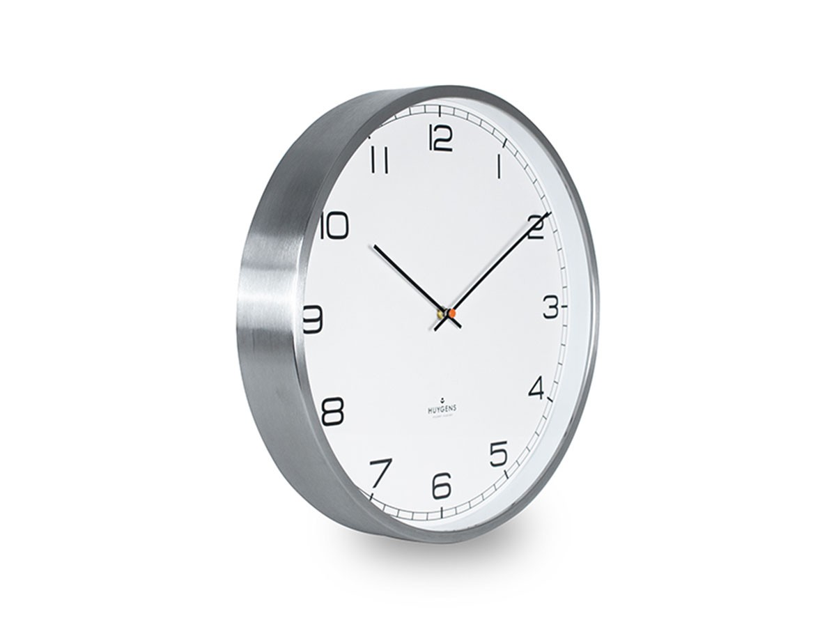 HUYGENS Wall clock one35 stainless steel white arabic