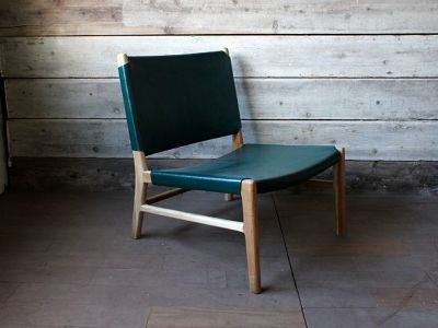 【notchさま専用】a.depeche latte easy chair a.depeche latte easy chair by teak wood blue green / アデペシュ