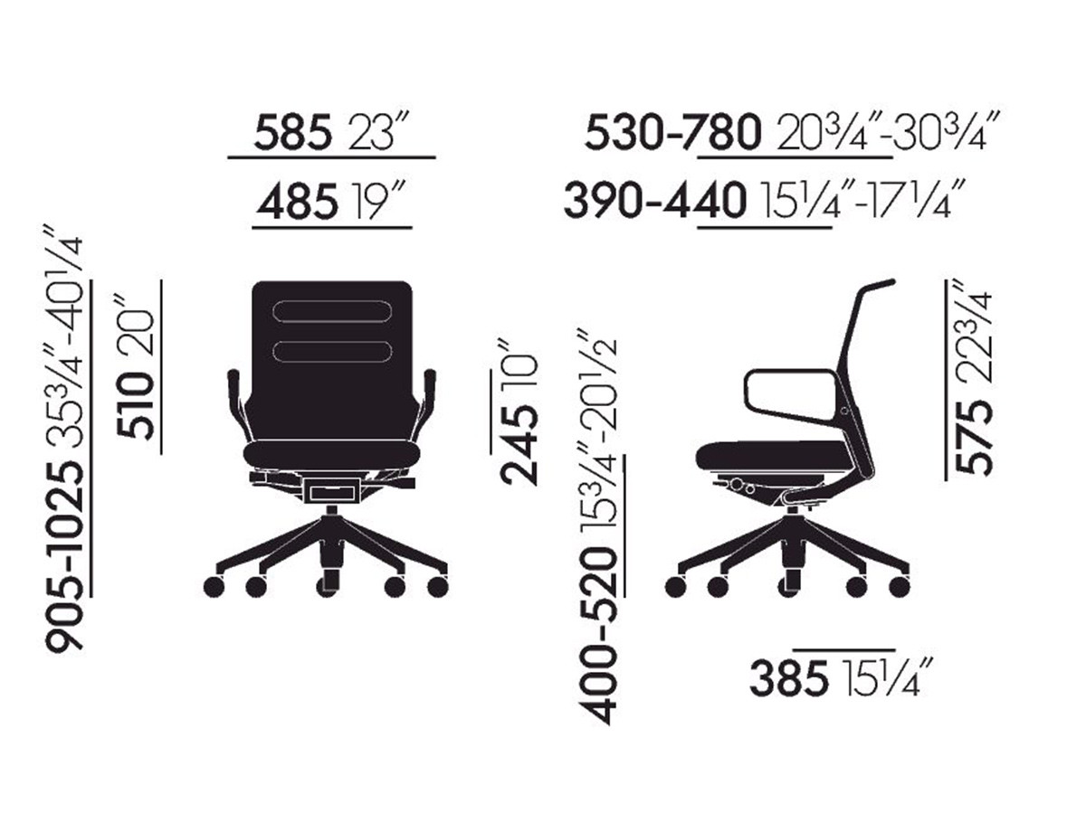 Vitra AC 5 Work Lowback / ヴィトラ AC 5 ワーク ローバック （チェア・椅子 > オフィスチェア・デスクチェア） 21