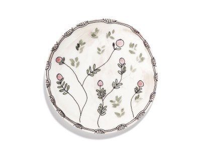 SERAX MIDNIGHT FLOWERS by MARNI Breakfast Plate Mirtillo