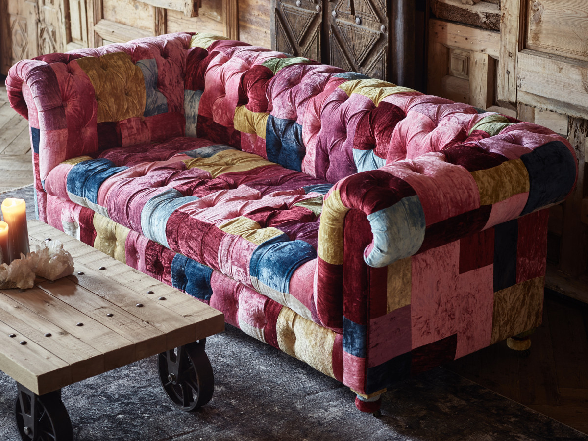 HALO BENSINGTON SOFA VELVET PATCHWORK BOHEM / ハロ ベンジントン 