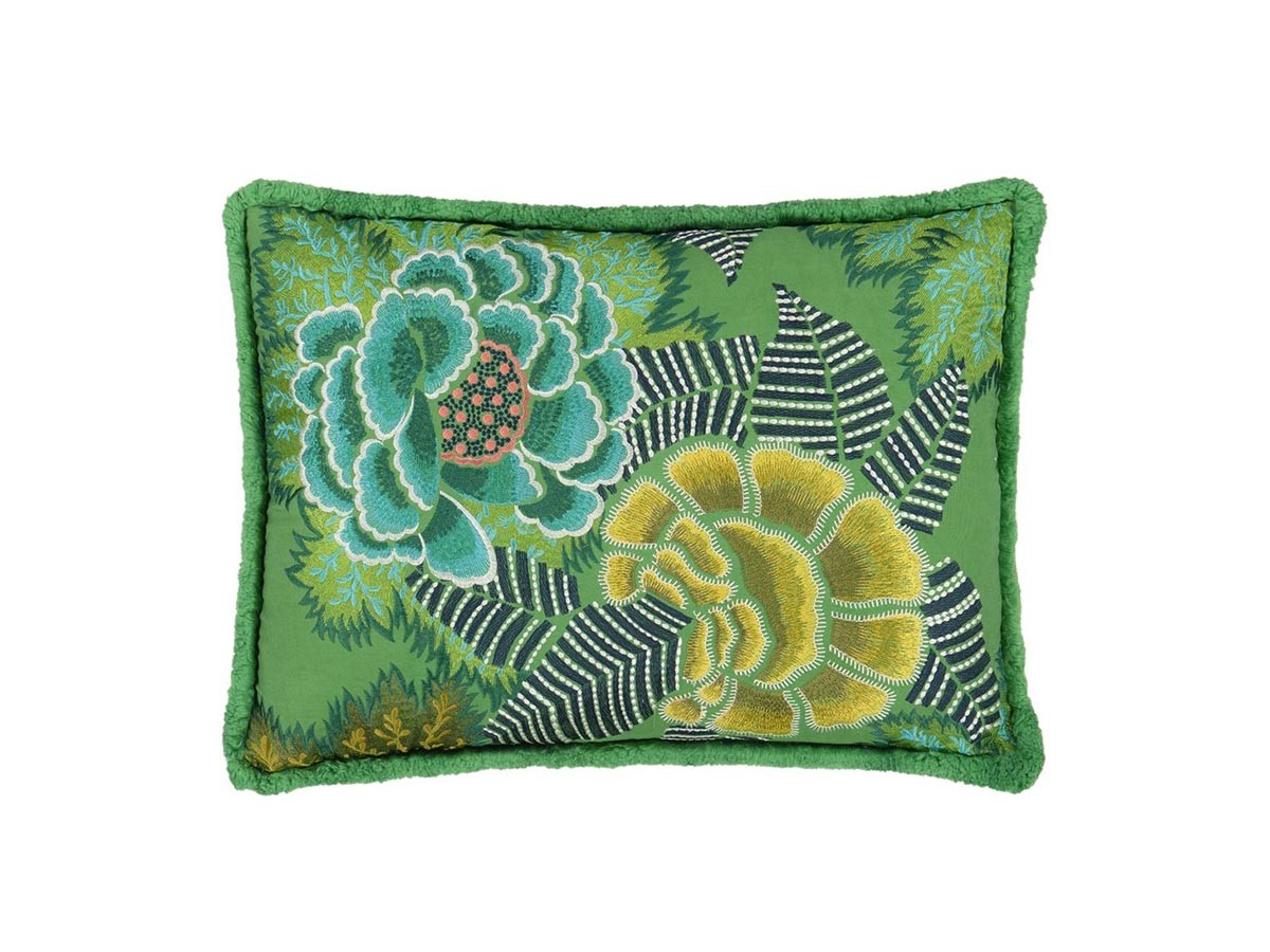 DESIGNERS GUILD Rose de Damas Embroidered Cushion / デザイナーズギルド ローズ ド ダマス エンブロイダード クッション 60 × 45cm （クッション > クッション・クッションカバー） 15