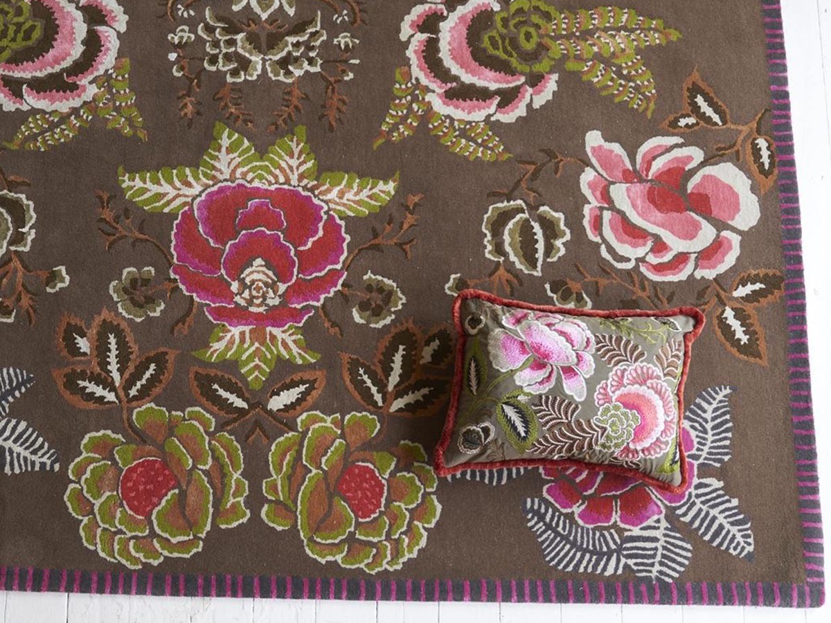 DESIGNERS GUILD Rose de Damas Embroidered Cushion / デザイナーズギルド ローズ ド ダマス エンブロイダード クッション 60 × 45cm （クッション > クッション・クッションカバー） 10